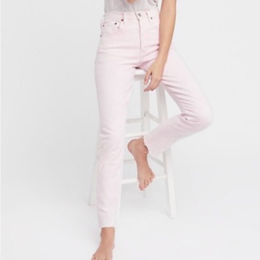 Levi’s 501 x Aritiza pink acid wash jeans